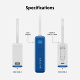 Targus HyperJuice Flex 10K 30W 5000 mAh White, Blue