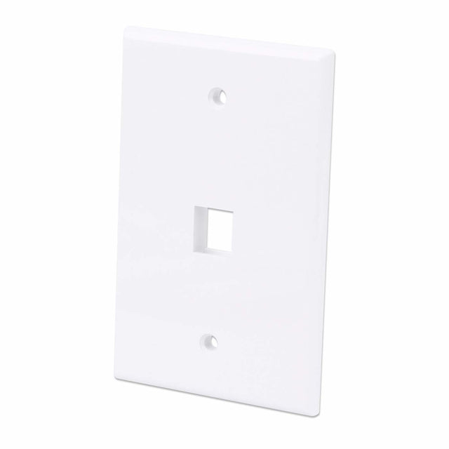 Intellinet 1-Outlet Oversized Keystone Wall Plate, White