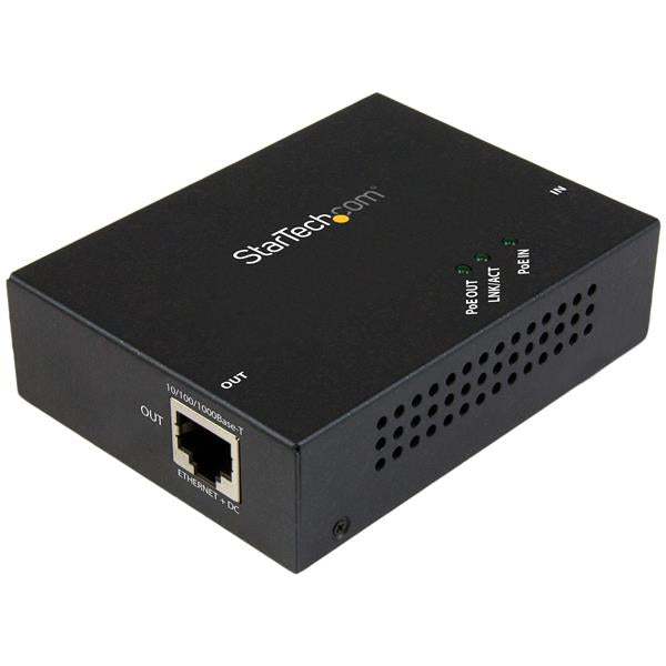 StarTech.com 1-Port Gigabit PoE+ Extender - 802.3at and 802.3af - 100 m (330 ft) - TAA