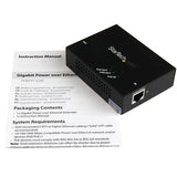StarTech.com 1-Port Gigabit PoE+ Extender - 802.3at and 802.3af - 100 m (330 ft) - TAA