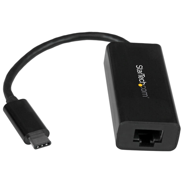 StarTech.com USB-C to Gigabit Ethernet Adapter, Black, Thunderbolt 3 / 4 Compatible, Windows & Mac, RJ45 LAN Network Converter