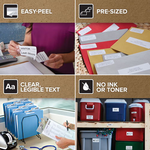 DYMO Original LabelWriter Durable Labels | 57mm x 32mm | White Poly | 800 Self-Adhesive Labels | High-Performance | For LabelWriter Label Makers