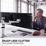 Viewsonic LCD-DMA-001 monitor mount / stand 61 cm (24") Desk Black, Stainless steel