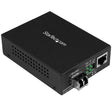 StarTech.com Multi-Mode (MM) LC Fiber Media Converter for 10/100/1000 Networks, Standalone Gigabit Ethernet to LC Converter, SFP Transceiver Included, 850nm, 550m - TAA