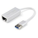 StarTech.com USB 3.0 to Gigabit Network Adapter, Silver, Sleek Aluminum Design for MacBook, Chromebook or Tablet, Native Driver Support
