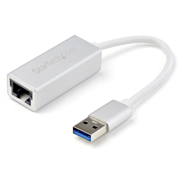 StarTech.com USB 3.0 to Gigabit Network Adapter, Silver, Sleek Aluminum Design for MacBook, Chromebook or Tablet, Native Driver Support