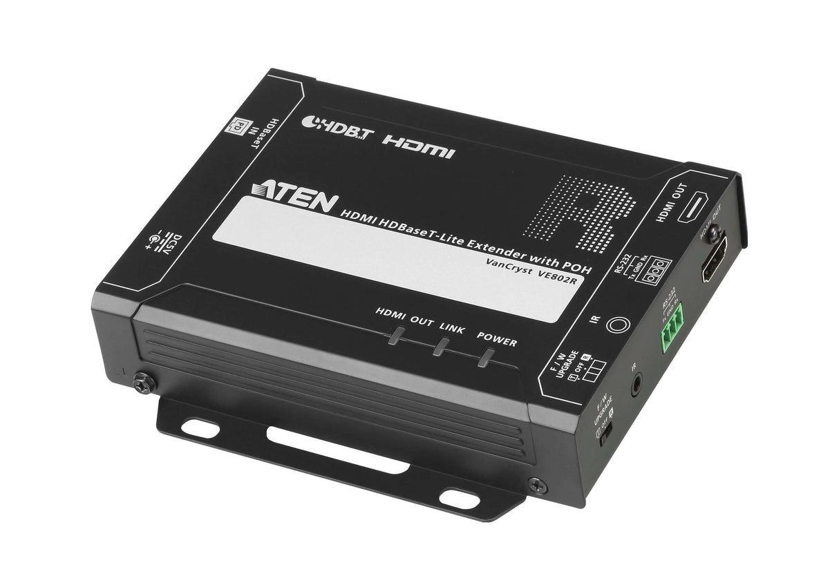 ATEN VE802R AV extender AV receiver Black