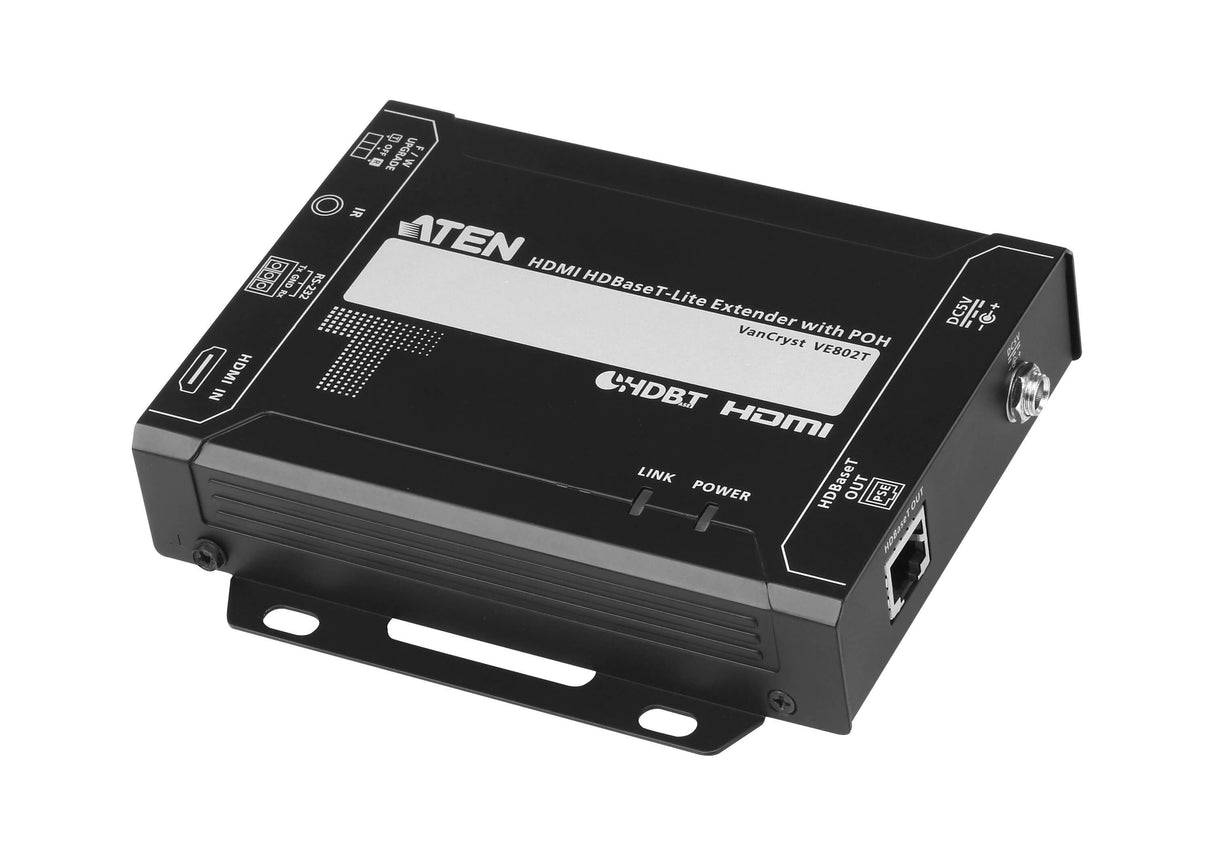 ATEN VE802 AV extender AV transmitter & receiver Black