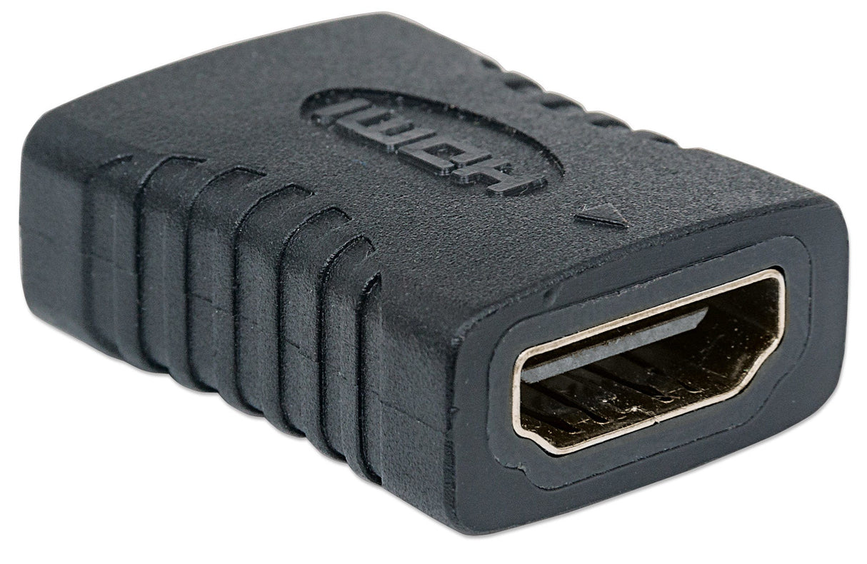 Manhattan HDMI Straight Coupler/Connector, 4K@60Hz, Suitable for ALL 4K & 1080p uses, Connect HDMI cables up to 5m on each side, Black, Female/Female, Ultra HD 4k x 2k,Lifetime Warranty,Fully Shielded,Gold Plated Contacts,Premium High Speed...