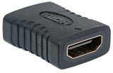 Manhattan HDMI Straight Coupler/Connector, 4K@60Hz, Suitable for ALL 4K & 1080p uses, Connect HDMI cables up to 5m on each side, Black, Female/Female, Ultra HD 4k x 2k,Lifetime Warranty,Fully Shielded,Gold Plated Contacts,Premium High Speed...