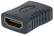 Manhattan HDMI Straight Coupler/Connector, 4K@60Hz, Suitable for ALL 4K & 1080p uses, Connect HDMI cables up to 5m on each side, Black, Female/Female, Ultra HD 4k x 2k,Lifetime Warranty,Fully Shielded,Gold Plated Contacts,Premium High Speed...
