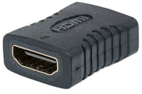 Manhattan HDMI Straight Coupler/Connector, 4K@60Hz, Suitable for ALL 4K & 1080p uses, Connect HDMI cables up to 5m on each side, Black, Female/Female, Ultra HD 4k x 2k,Lifetime Warranty,Fully Shielded,Gold Plated Contacts,Premium High Speed...