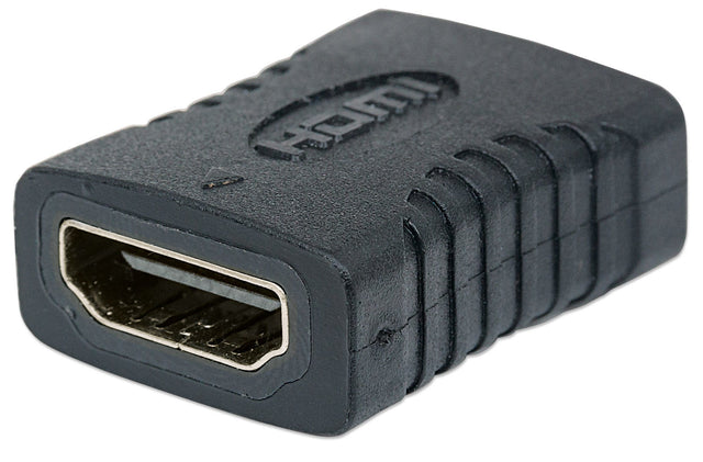 Manhattan HDMI Straight Coupler/Connector, 4K@60Hz, Suitable for ALL 4K & 1080p uses, Connect HDMI cables up to 5m on each side, Black, Female/Female, Ultra HD 4k x 2k,Lifetime Warranty,Fully Shielded,Gold Plated Contacts,Premium High Speed...
