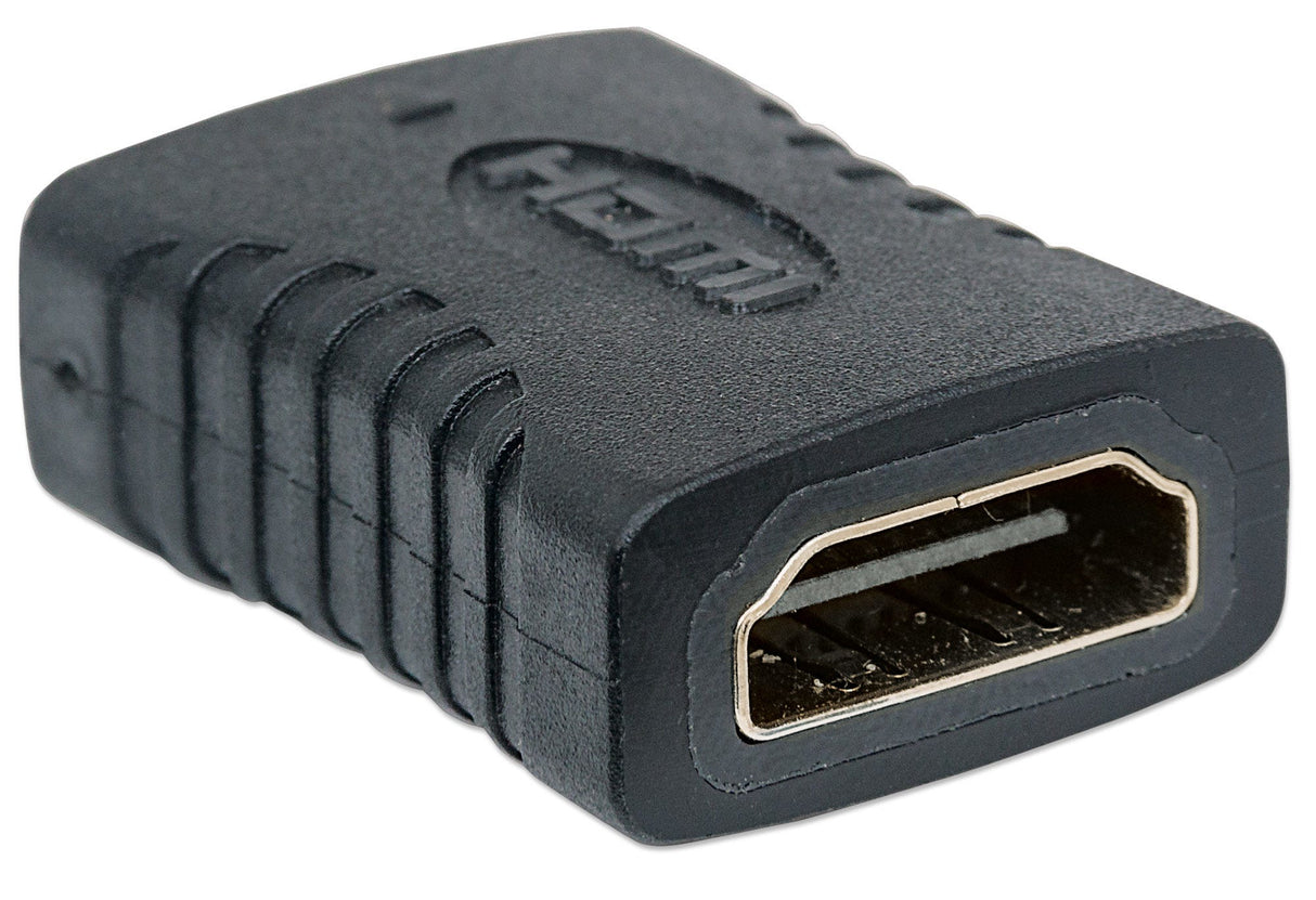 Manhattan HDMI Straight Coupler/Connector, 4K@60Hz, Suitable for ALL 4K & 1080p uses, Connect HDMI cables up to 5m on each side, Black, Female/Female, Ultra HD 4k x 2k,Lifetime Warranty,Fully Shielded,Gold Plated Contacts,Premium High Speed...
