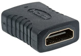 Manhattan HDMI Straight Coupler/Connector, 4K@60Hz, Suitable for ALL 4K & 1080p uses, Connect HDMI cables up to 5m on each side, Black, Female/Female, Ultra HD 4k x 2k,Lifetime Warranty,Fully Shielded,Gold Plated Contacts,Premium High Speed...