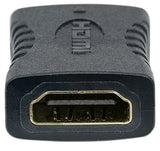 Manhattan HDMI Straight Coupler/Connector, 4K@60Hz, Suitable for ALL 4K & 1080p uses, Connect HDMI cables up to 5m on each side, Black, Female/Female, Ultra HD 4k x 2k,Lifetime Warranty,Fully Shielded,Gold Plated Contacts,Premium High Speed...