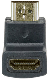 Manhattan HDMI Adapter, 4K@60Hz (Premium High Speed), Female to Male, Upward 90 Angle, Black, Ultra HD 4k x 2k, Fully Shielded, Gold Plated Contacts, Lifetime Warranty, Polybag