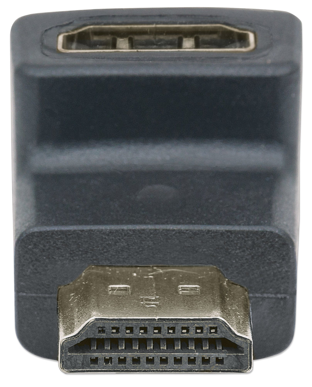 Manhattan HDMI Adapter, 4K@60Hz (Premium High Speed), Female to Male, Upward 90 Angle, Black, Ultra HD 4k x 2k, Fully Shielded, Gold Plated Contacts, Lifetime Warranty, Polybag