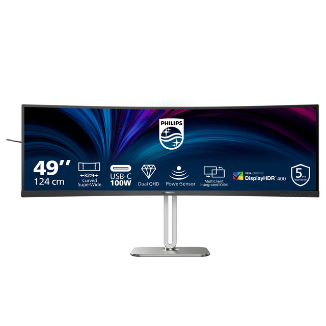 Philips 5000 series 49B2U5900C/27 computer monitor 124 cm (48.8") 5120 x 1440 pixels Dual QHD LCD Black