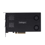StarTech.com Dual-Bay M.2 NVMe SSD to PCIe x8 Removable Mobile Rack; Bifurcation Required; Tool-less Installation, PCIe Backplane w/Two Hot-Swap Drive Bays