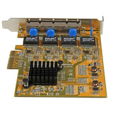 StarTech.com 4-Port PCIe Gigabit Network Adapter Card - TAA