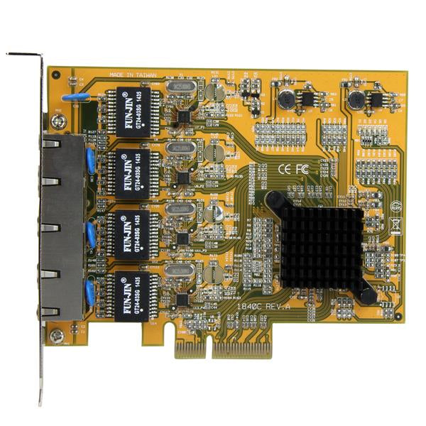 StarTech.com 4-Port PCIe Gigabit Network Adapter Card - TAA