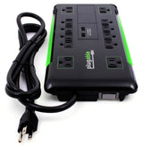Plugable Technologies PS12-USB2B surge protector Black 12 AC outlet(s) 120 V 1.89 m