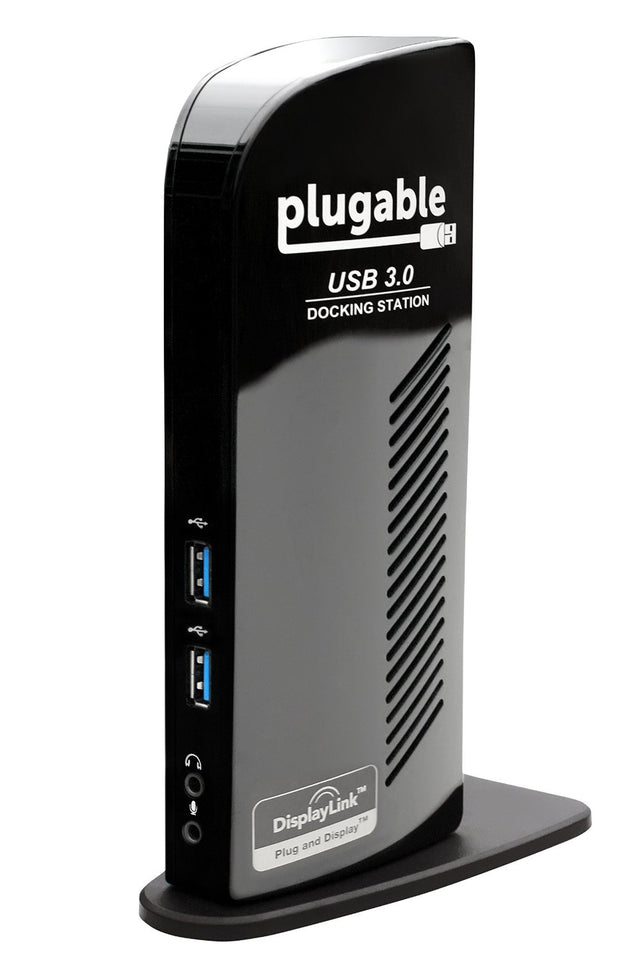 Plugable Technologies UD-3900 laptop dock/port replicator Wired USB 3.2 Gen 1 (3.1 Gen 1) Type-B Black