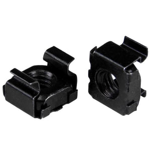 StarTech.com 100-Pack M6 Square Hole Cage Nuts and Installation Tool for 19" or 10" Server Racks, Cabinets and Enclosures, Black - TAA