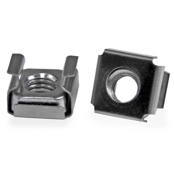 StarTech.com 100-Pack M6 Cage Nuts and Installation Tool for 19" or 10" Server Racks, Cabinets and Enclosures, Silver - TAA