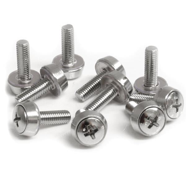 StarTech.com 100-Pack M5 12mm Screws, Mounting Screws for 19" or 10" Server Racks, Cabinets and Enclosures, Silver, TAA