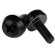 StarTech.com 50-Pack M5 12mm Screws, Mounting Screws for 19" or 10" Server Racks, Cabinets and Enclosures, Black - TAA