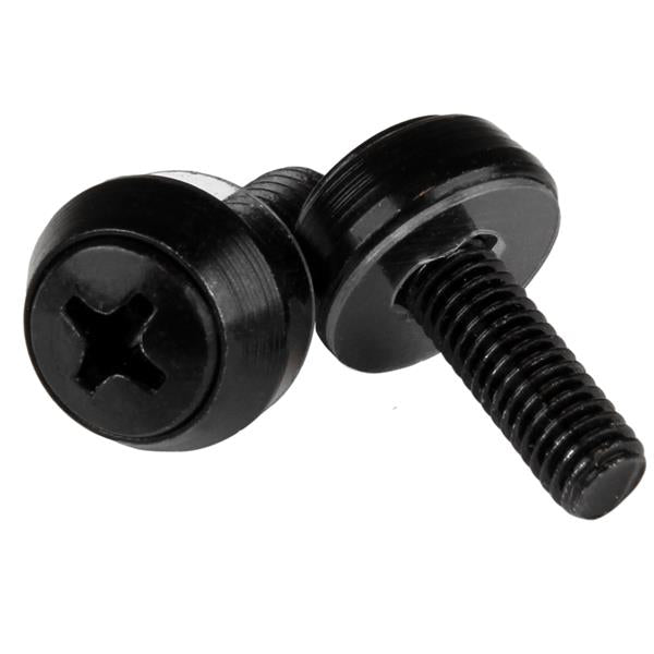 StarTech.com 50-Pack M5 12mm Screws, Mounting Screws for 19" or 10" Server Racks, Cabinets and Enclosures, Black - TAA