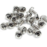 StarTech.com 100-Pack M6 12mm Screws, Mounting Screws for 19" or 10" Server Racks, Cabinets and Enclosures, Silver - TAA