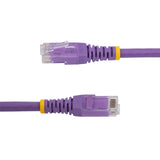 StarTech.com 6ft CAT6 Ethernet Cable - Purple CAT 6 Gigabit Ethernet Wire -250MHz 100W PoE RJ45 UTP Molded Network/Patch Cord w/Strain Relief/ Individually Tested