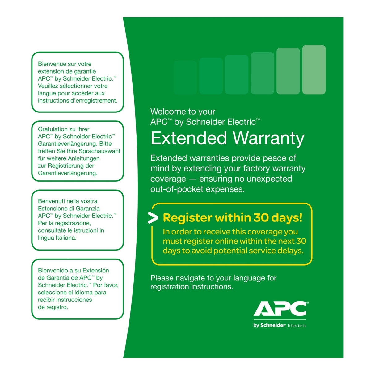 APC Warranty extension service pack, for accessories, 1yr, level 01