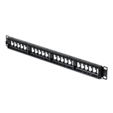 StarTech.com 24 Port 1U Blank Keystone Patch Panel with Cable Management Bar, Rackmount Cat6 Patch Panel for RJ45 UTP Ethernet Network Jacks
