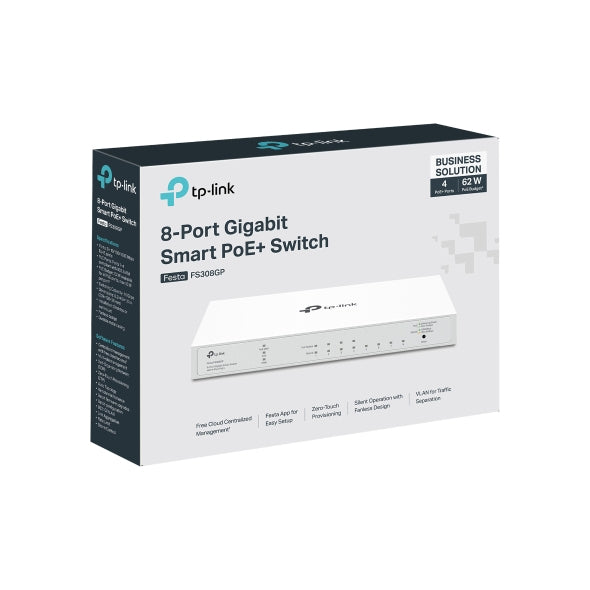 TP-Link FESTA FS308GP network switch Managed Gigabit Ethernet (10/100/1000) Power over Ethernet (PoE) White