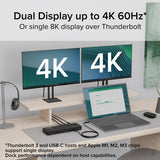 Plugable Technologies TBT4-UD5 laptop dock/port replicator Wired USB 3.2 Gen 2 (3.1 Gen 2) Type-C Black