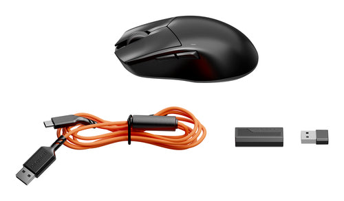 be quiet! Dark Perk Ergo mouse Gaming Right-hand RF Wireless + USB Type-C Optical 32000 DPI