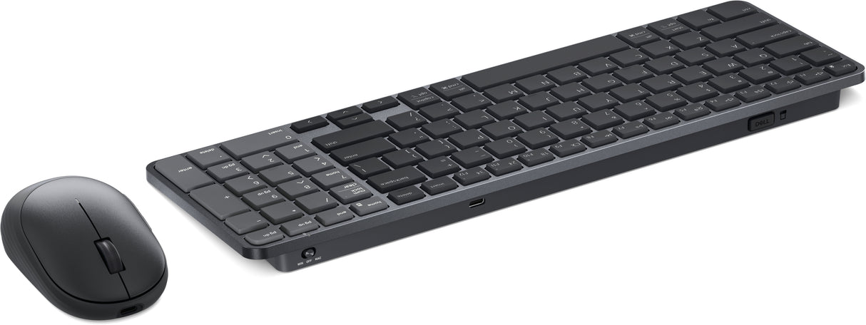 DELL Pro 7 KM746 keyboard Mouse included Universal RF Wireless + Bluetooth Canadian Graphite