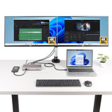 StarTech.com Triple-Monitor USB4 Docking Station, 4K 60Hz HDMI or DisplayPort, 100W Laptop Charging, 2.5GbE, USB-C Multi-Monitor Dock, Driverless