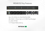 NETGEAR MSM4352 Managed L3 10G Ethernet (100/1000/10000) Power over Ethernet (PoE) 1U Black