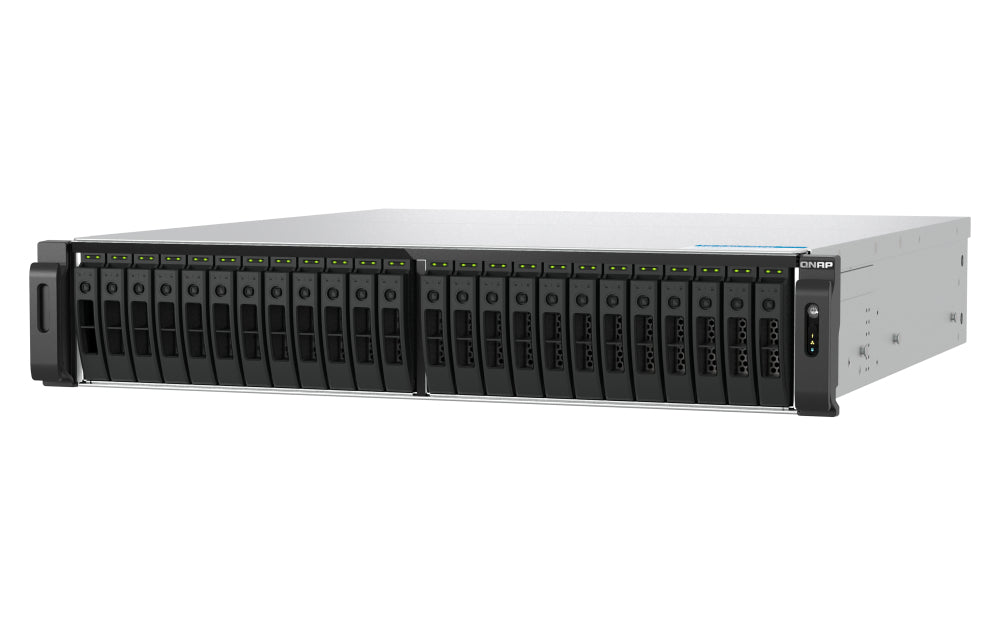 QNAP TS-H3077AFU-R7-64G NAS/storage server Rack (2U) AMD Ryzen™ 5 64 GB DDR5 0 TB QuTS hero Black, Metallic