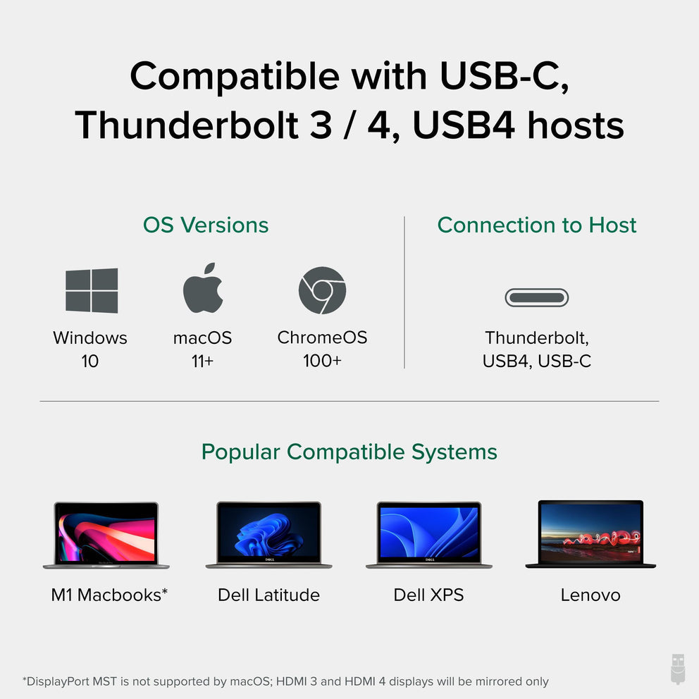 Plugable Technologies UD-3900C4 laptop dock/port replicator Wired USB 3.2 Gen 2 (3.1 Gen 2) Type-C Black