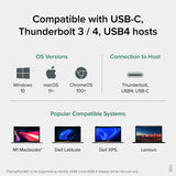 Plugable Technologies UD-3900C4 laptop dock/port replicator Wired USB 3.2 Gen 2 (3.1 Gen 2) Type-C Black