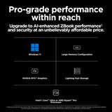 HP ZBook Power G11 Intel Core Ultra 9 185H Mobile workstation 40.6 cm (16") WUXGA 64 GB DDR5-SDRAM 1 TB SSD NVIDIA RTX 2000 Ada Wi-Fi 6E (802.11ax) Windows 11 Pro Silver