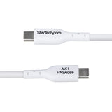 StarTech.com 10ft (3m) USB-A to USB-C Charging Cable, Charge & Sync, 3A, USB 2.0, TPE Jacket - White USB Charging Cord