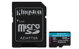 Kingston Technology 512GB microSDXC Canvas Go Plus Gen4 200MB/s A2 U3 V30 Card + Adapter