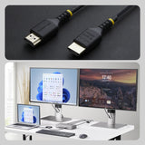 StarTech.com HDMI21-CBL-SLIM-50C HDMI cable 0.5 m HDMI Type A (Standard) Black